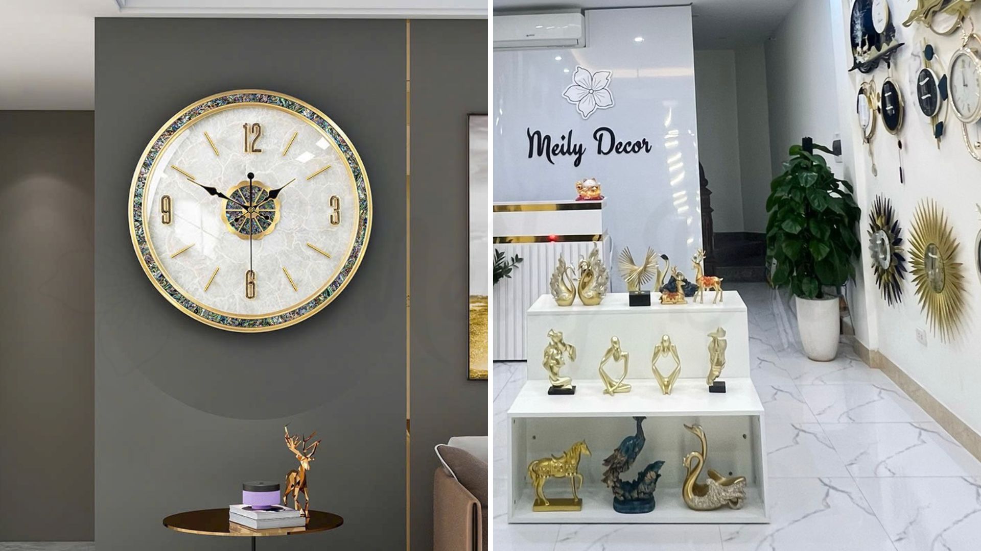 Mua đồng hồ tròn cao cấp tối giản tại Nội Thất Thắng Nhân
